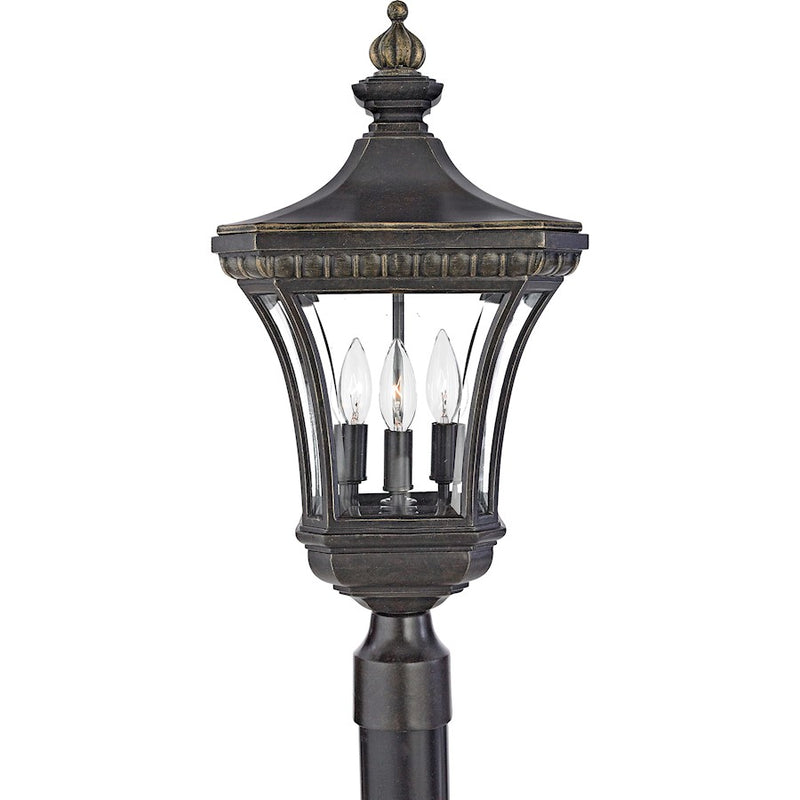 Quoizel 3 Light Devon Post Lights in Imperial Bronze