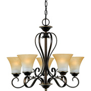Quoizel 5 Light Duchess Chandelier in Palladian Bronze