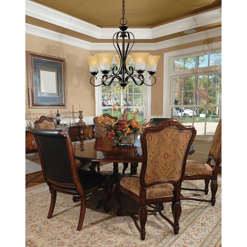 Quoizel 5 Light Duchess Chandelier in Palladian Bronze