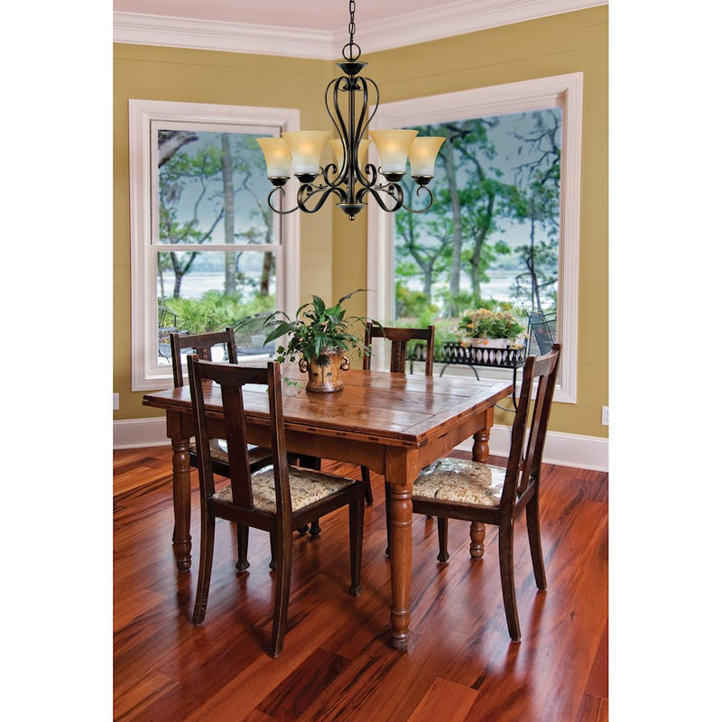 Quoizel 5 Light Duchess Chandelier in Palladian Bronze