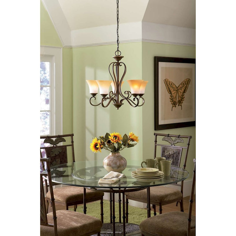 Quoizel 5 Light Duchess Chandelier in Palladian Bronze