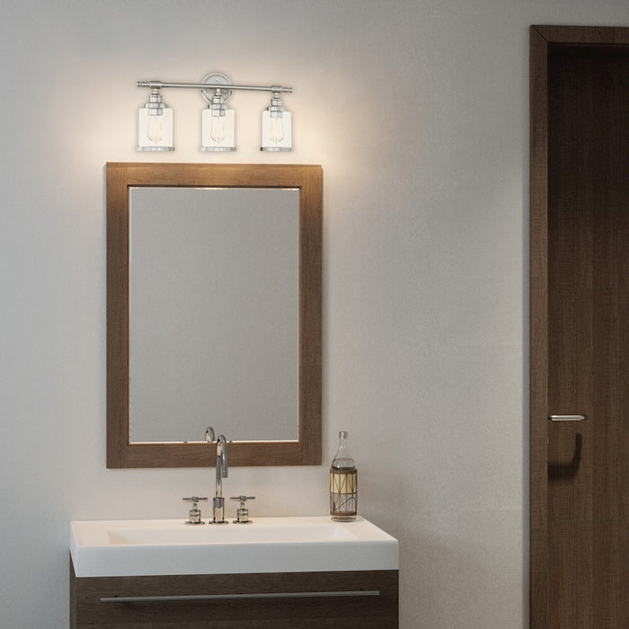 Quoizel Dixie 3 Light Bath Light, Clear