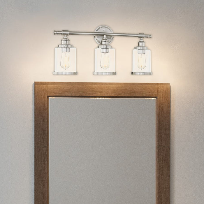 Quoizel Dixie 3 Light Bath Light, Clear