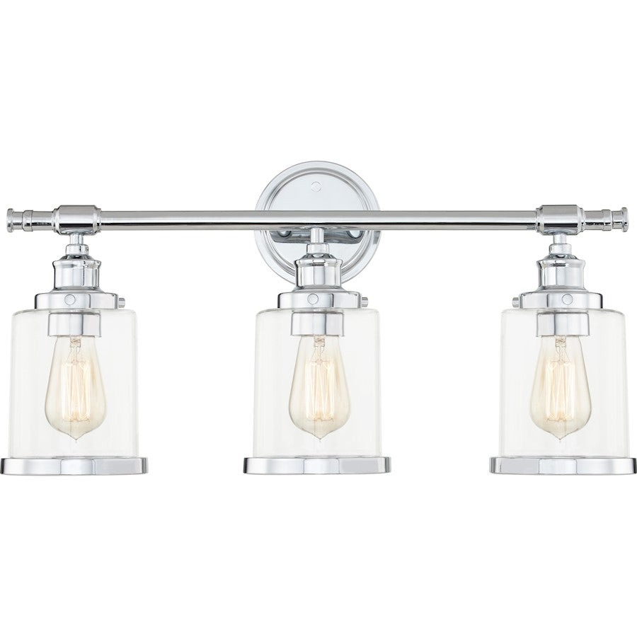 Quoizel Dixie 3 Light Bath Light, Clear