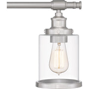 Quoizel Dixie 4 Light Bath Light, Brushed Nickel/Clear