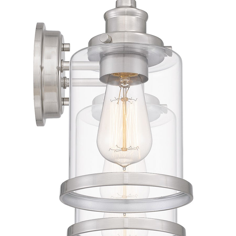 Quoizel Dixie 4 Light Bath Light, Brushed Nickel/Clear