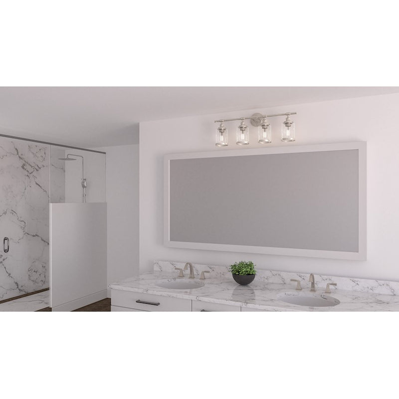 Quoizel Dixie 4 Light Bath Light, Polished Chrome/Clear