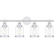 Quoizel Dixie 4 Light Bath Light, Polished Chrome/Clear