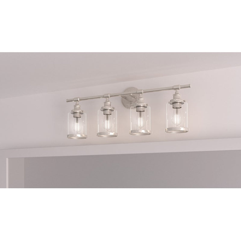 Quoizel Dixie 4 Light Bath Light, Polished Chrome/Clear