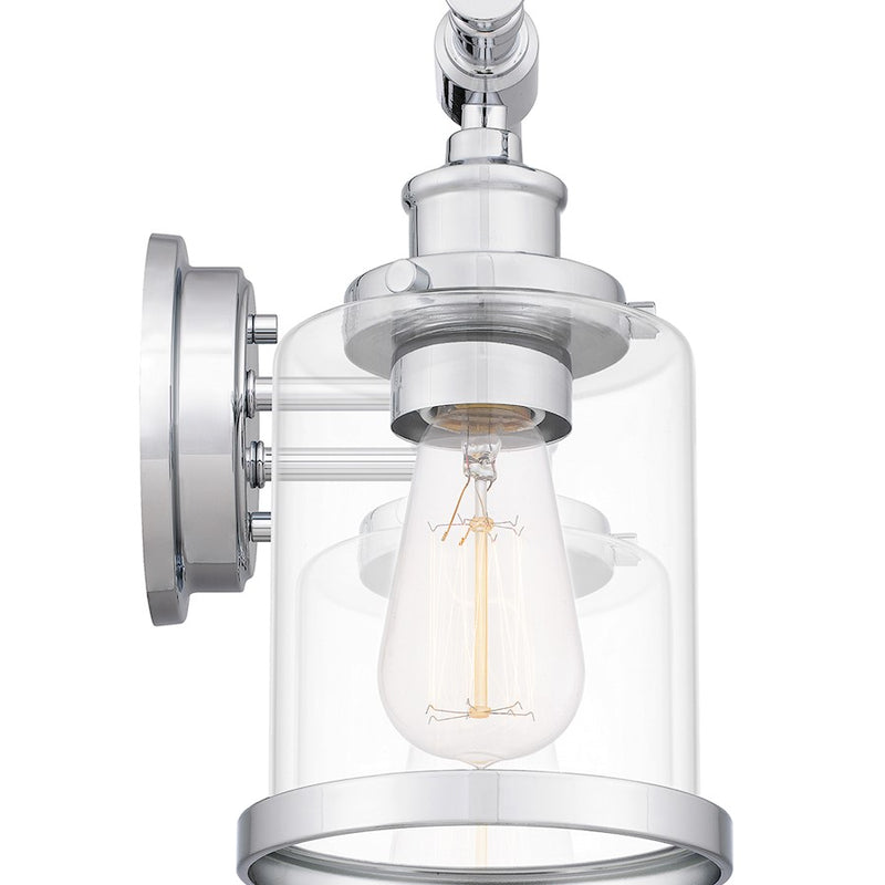 Quoizel Dixie 4 Light Bath Light, Polished Chrome/Clear