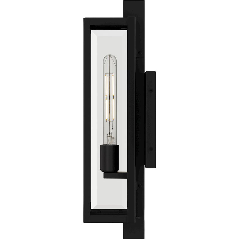 Quoizel Dale 1Lt 20" Outdoor Lantern, Black/Clear Beveled