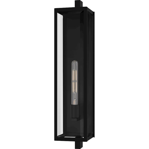 Quoizel Dale 1Lt 26" Outdoor Lantern, Black/Clear Beveled - DLE8406MBK