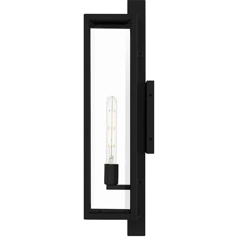 Quoizel Dale 1Lt 26" Outdoor Lantern, Black/Clear Beveled