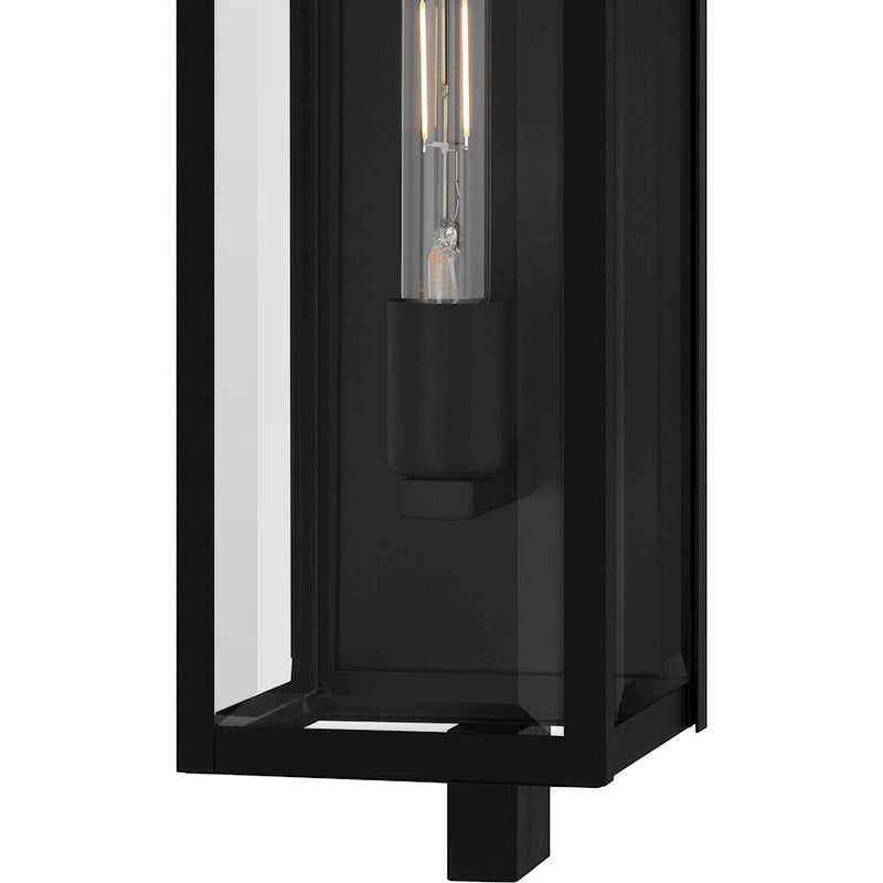 Quoizel Dale 1Lt 26" Outdoor Lantern, Black/Clear Beveled