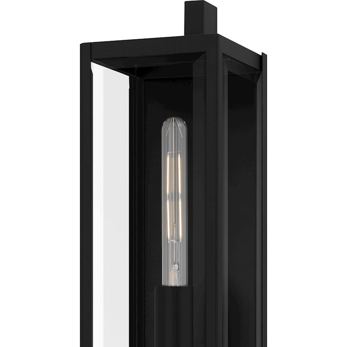 Quoizel Dale 2Lt Outdoor Lantern, Black/Clear Beveled