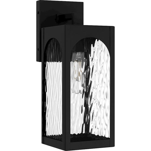Quoizel Dallington 1Lt 14" Outdoor Lantern, Black/Clear Textured