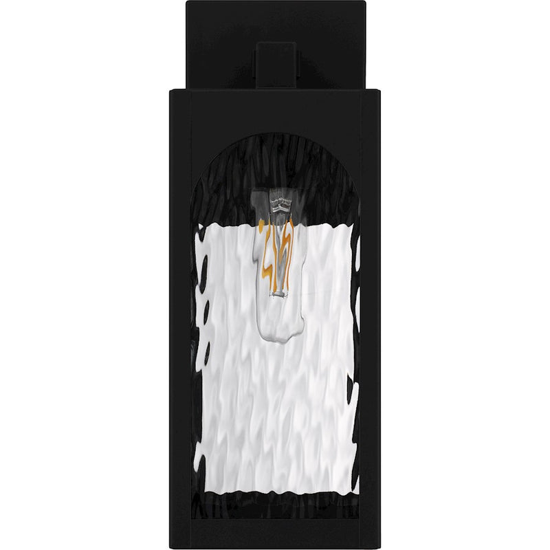 Quoizel Dallington 1Lt 14" Outdoor Lantern, Black/Clear Textured