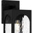 Quoizel Dallington 1Lt 14" Outdoor Lantern, Black/Clear Textured