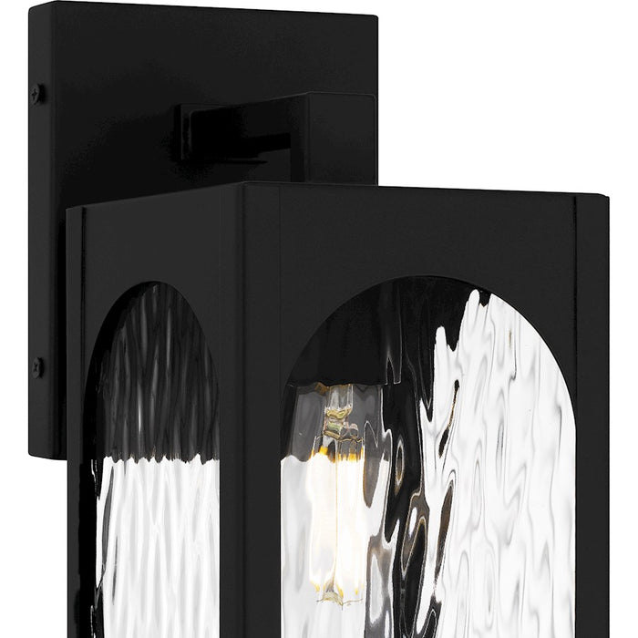 Quoizel Dallington 1Lt 14" Outdoor Lantern, Black/Clear Textured