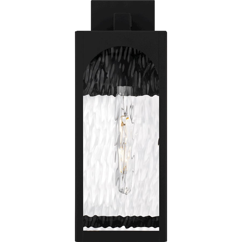 Quoizel Dallington 1Lt 17" Outdoor Lantern, Black/Clear Textured