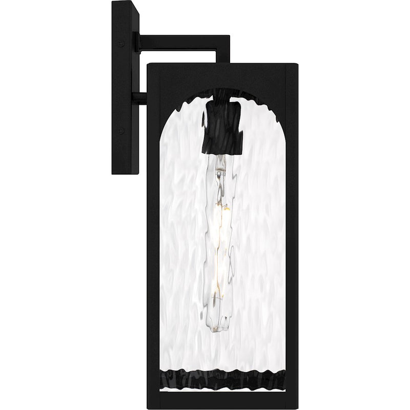 Quoizel Dallington 1Lt 17" Outdoor Lantern, Black/Clear Textured