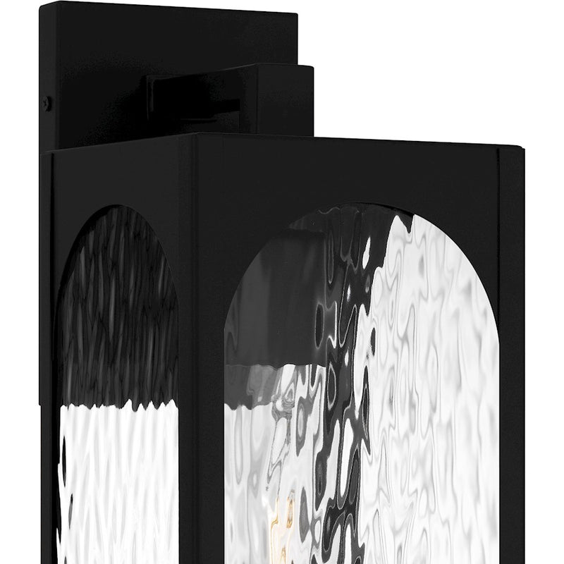 Quoizel Dallington 1Lt 17" Outdoor Lantern, Black/Clear Textured