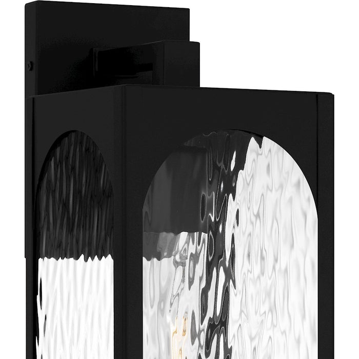 Quoizel Dallington 1Lt 17" Outdoor Lantern, Black/Clear Textured