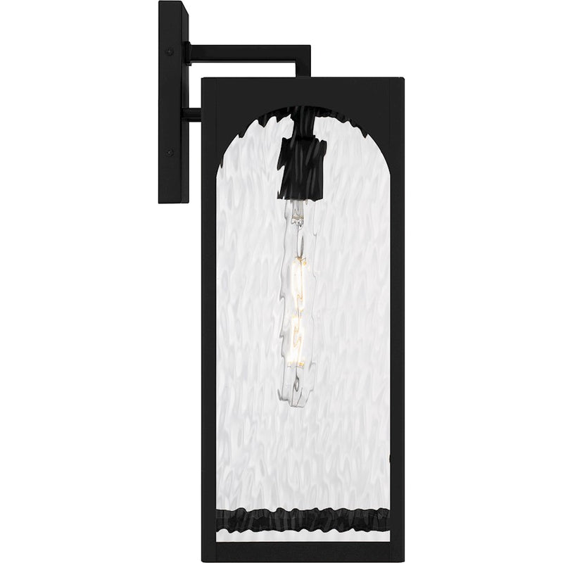 Quoizel Dallington 1Lt 20" Outdoor Lantern, Black/Clear Textured