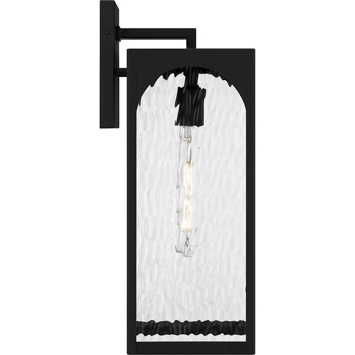 Quoizel Dallington 1Lt 20" Outdoor Lantern, Black/Clear Textured