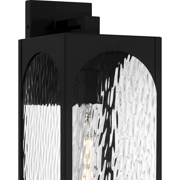 Quoizel Dallington 1Lt 20" Outdoor Lantern, Black/Clear Textured