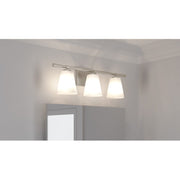 Quoizel Daniels Medium Bath Light, Polished Nickel/Opal Etched