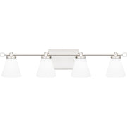 Quoizel Daniels Large Bath Light, Polished Nickel/Opal Etched
