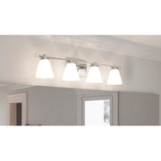 Quoizel Daniels Large Bath Light, Polished Nickel/Opal Etched