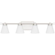 Quoizel Daniels Large Bath Light, Polished Nickel/Opal Etched