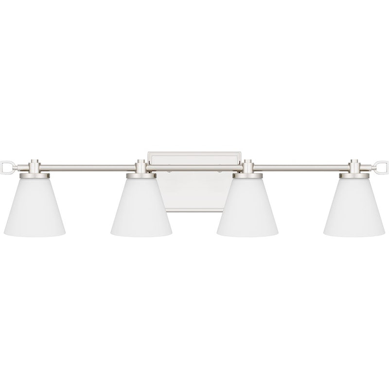 Quoizel Daniels Large Bath Light, Polished Nickel/Opal Etched