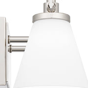 Quoizel Daniels Large Bath Light, Polished Nickel/Opal Etched