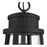 Quoizel Dunham 1 Light Outdoor Hanging, Earth Black/Seeded Glass