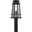 Quoizel Dunham 1 Light Outdoor Post, Earth Black/Clear Seeded Glass
