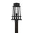 Quoizel Dunham 1 Light Outdoor Post, Earth Black/Clear Seeded Glass