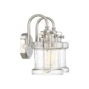 Quoizel Danbury 16in 2-Light Vanity Light | Traditional Brushed Nickel and Clear Seedy Glass | Bathroom Vanity & Powder Room | Model DNY8602BN