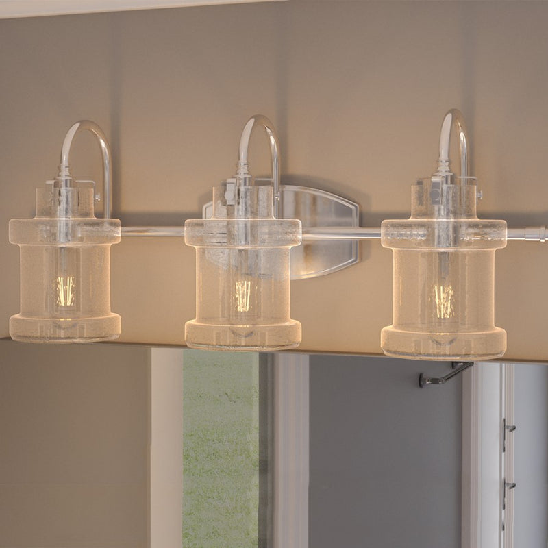 Quoizel Danbury 3 Light Bath Vanity, Polished Chrome