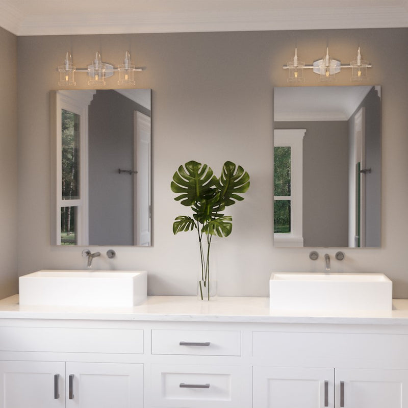 Quoizel Danbury 3 Light Bath Vanity, Polished Chrome