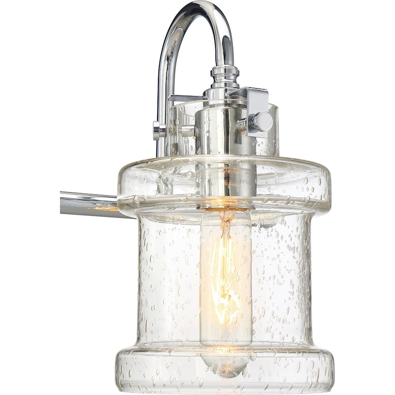 Quoizel Danbury 3 Light Bath Vanity, Polished Chrome