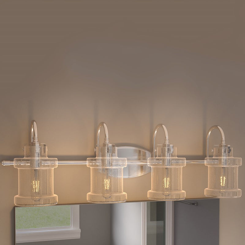 Quoizel Danbury 4 Light Bath Vanity, Polished Chrome