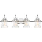 Quoizel Danbury 4 Light Bath Vanity, Polished Chrome