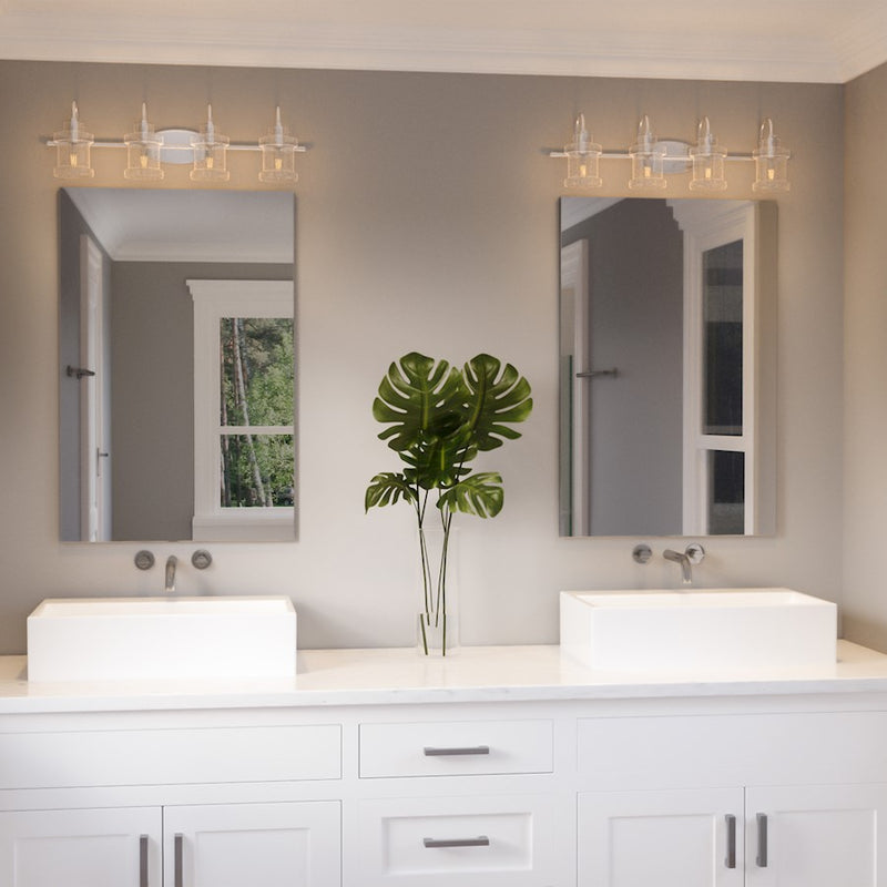 Quoizel Danbury 4 Light Bath Vanity, Polished Chrome