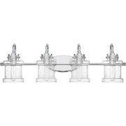 Quoizel Danbury 4 Light Bath Vanity, Polished Chrome