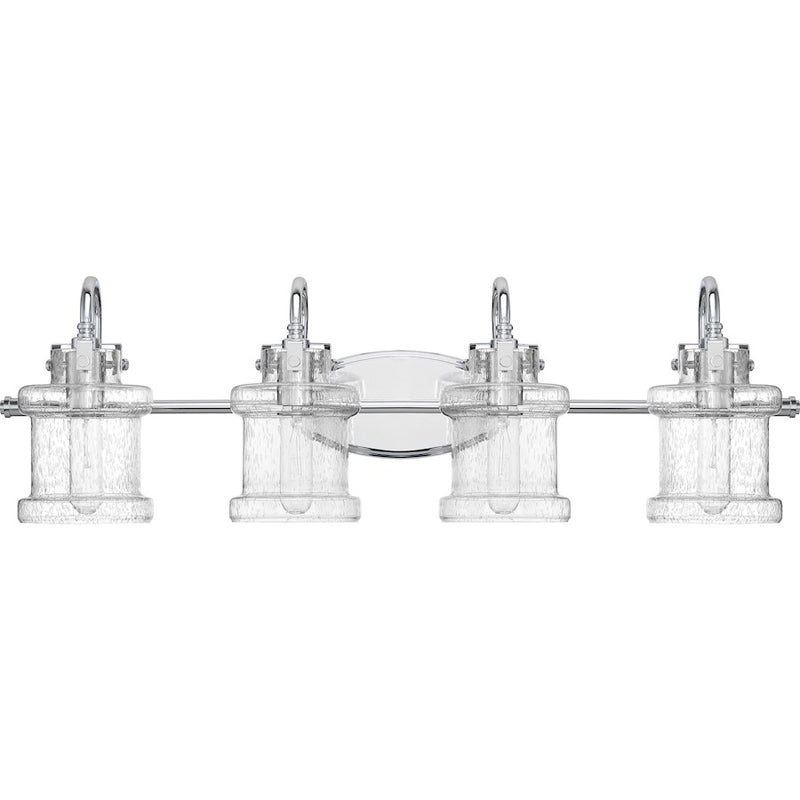 Quoizel Danbury 4 Light Bath Vanity, Polished Chrome