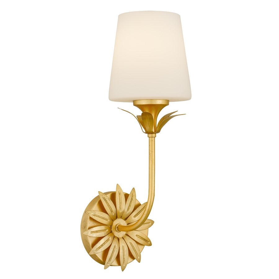 Quoizel Dorothea 1-Lt Gold Leaf Wall Sconce, Gold Leaf - DOT8606GFL