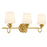 Quoizel Dorothea 3-Lt Gold Leaf Vanity Light, Gold Leaf - DOT8624GFL